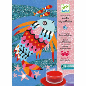 Sandbild Regenbogen Fische