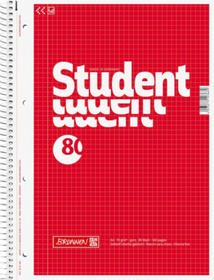 BRUNNEN 1067942  Collegeblock  Student  Deckblatt: rot