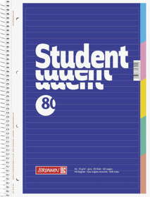 BRUNNEN 1067901  Collegeblock  Student  Deckblatt: blau