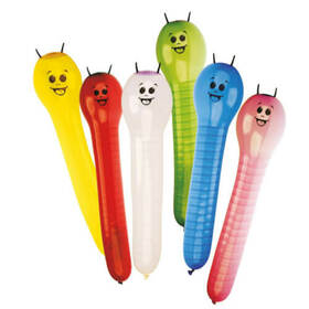 6 Latexballons Raupe 60 Cm