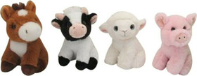 Plüsch Farmtiere 13cm,4-f.sort.,i.D