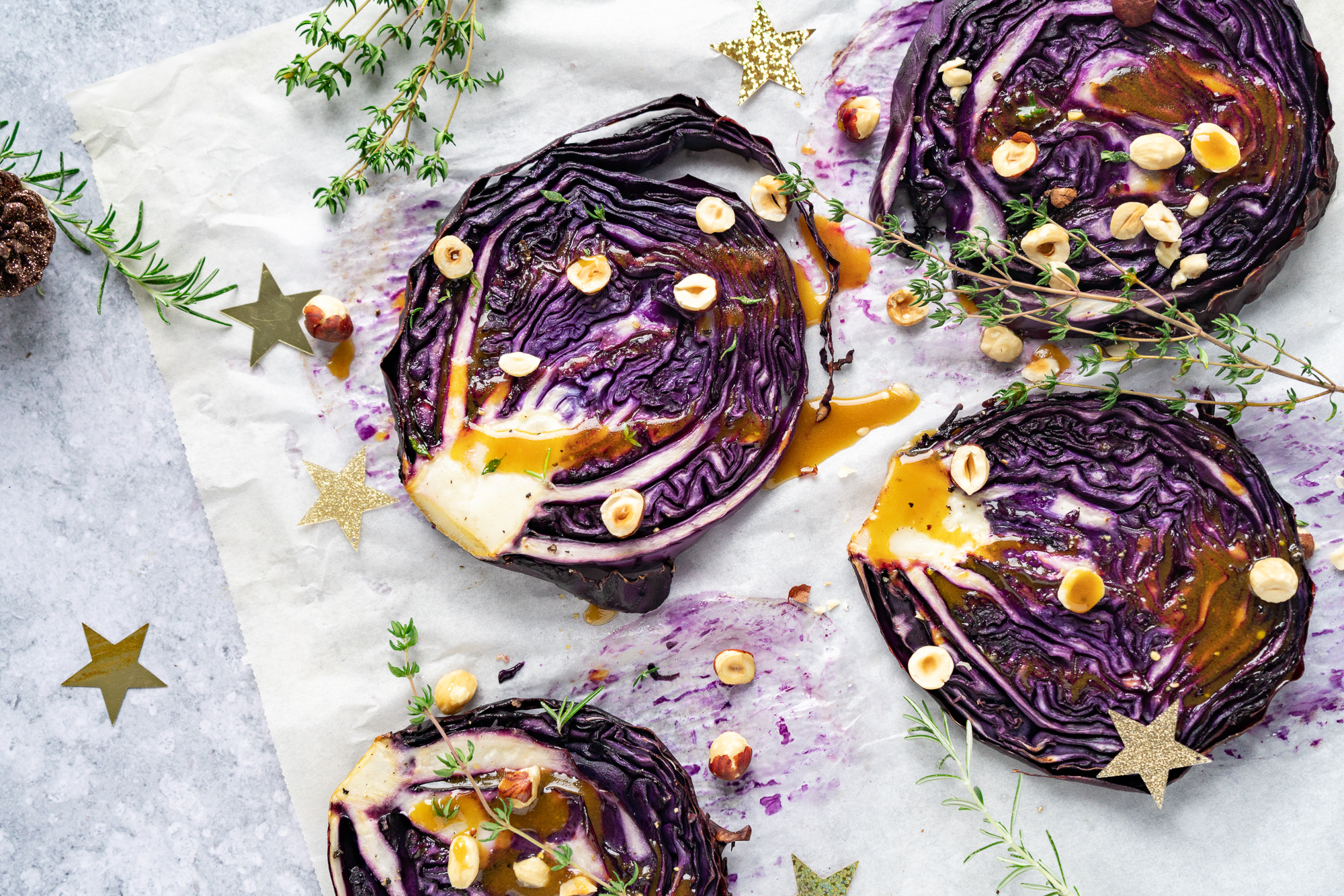 Rodekool steak met balsamico vinaigrette - Verse Oogst Rodekool steak met balsamico vinaigrette - Verse Oogst