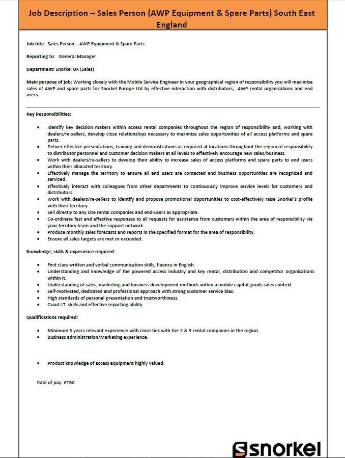 Spare Parts Job Description Reviewmotors.co