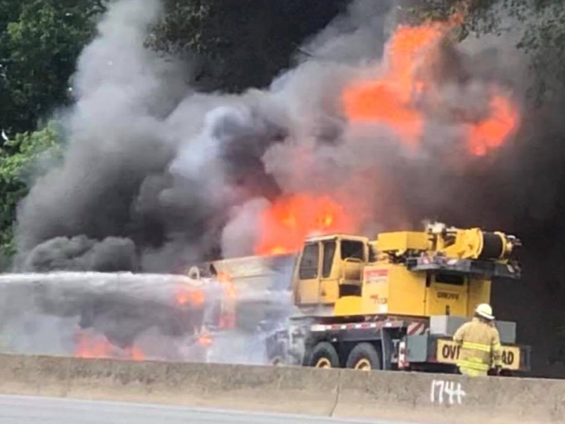 Crane fire