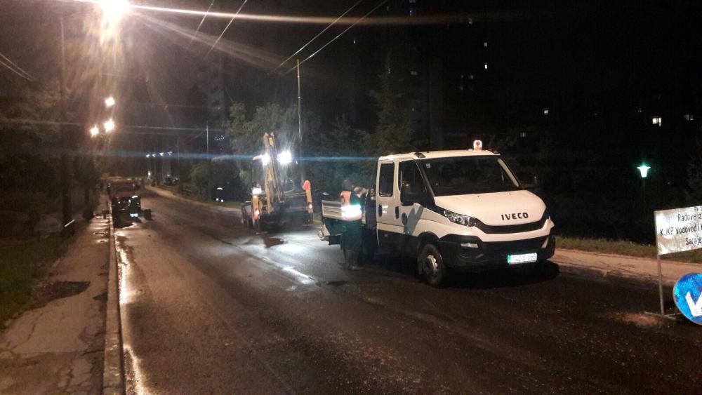  U ulici Safeta Hadžića: POPRAVKA KVARA U NOĆNIM SATIMA