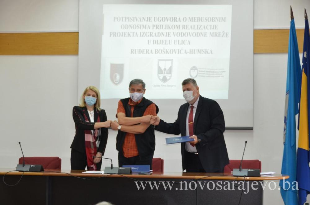 Potpisan Ugovor o međusobnim odnosima prilikom realizacije projekta izgradnje vodovodne mreže u dijelu ulica Ruđera Boškovića-Humska