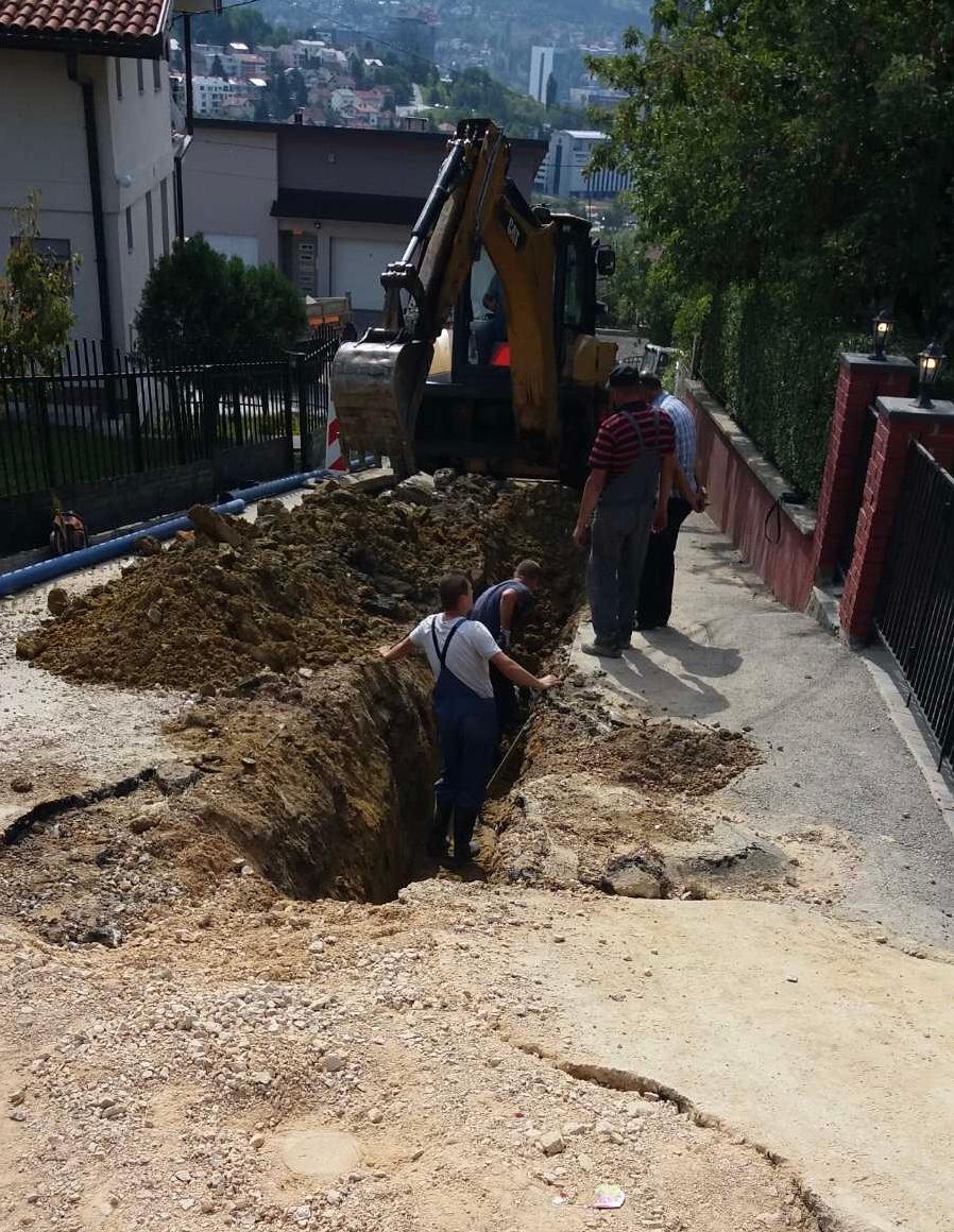 Služba za održavanje vodovodne mreže i objekata:  RADOVI NA VODOVODNOJ MREŽI