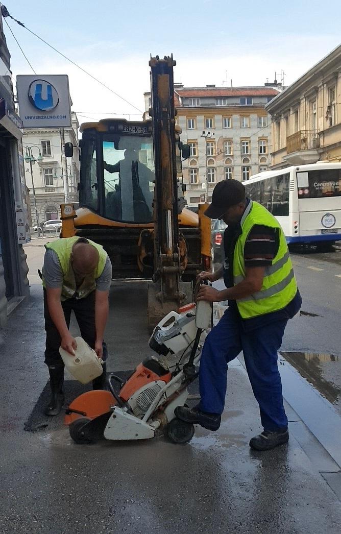 Služba za održavanje vodovodne mreže i objekata:  RADOVI NA VODOVODNOJ MREŽI