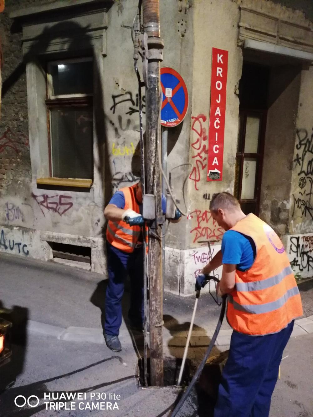 Služba održavanja kanalizacione mreže i objekata: RADOVI NA KANALIZACIONOJ MREŽI