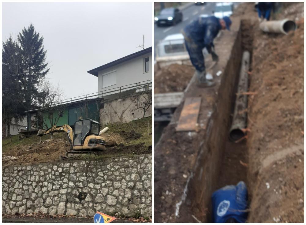 Radovi na vodovodnoj i kanalizacionoj mreži: U ulici Vrbovska popravak glavne cijevi, u ulici Borak radovi na izgradnji separatnog kanala