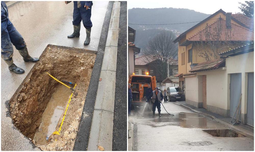 Popravak glavne cijevi u ulici Harbina, pripremni radovi za rekonstrukciju priključka u Kečinoj
