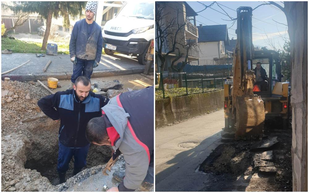 U ulici Ruđera Boškovića popravljena glavna cijev, na Bjelašnici vršena ugradnja keramičke cijevi