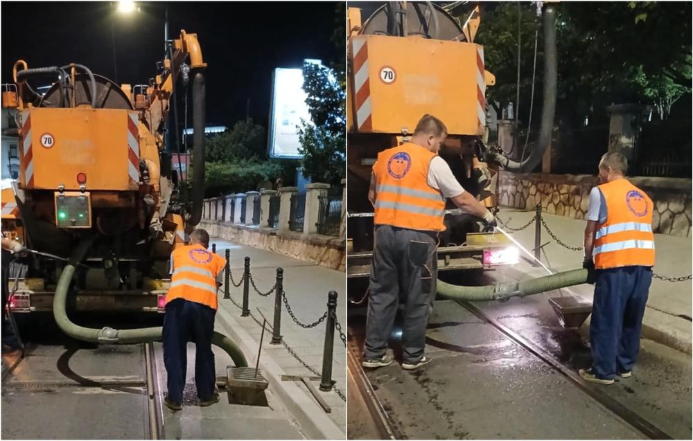 Ekipe u trećoj smjeni vrše čišćenje kanala i slivnika