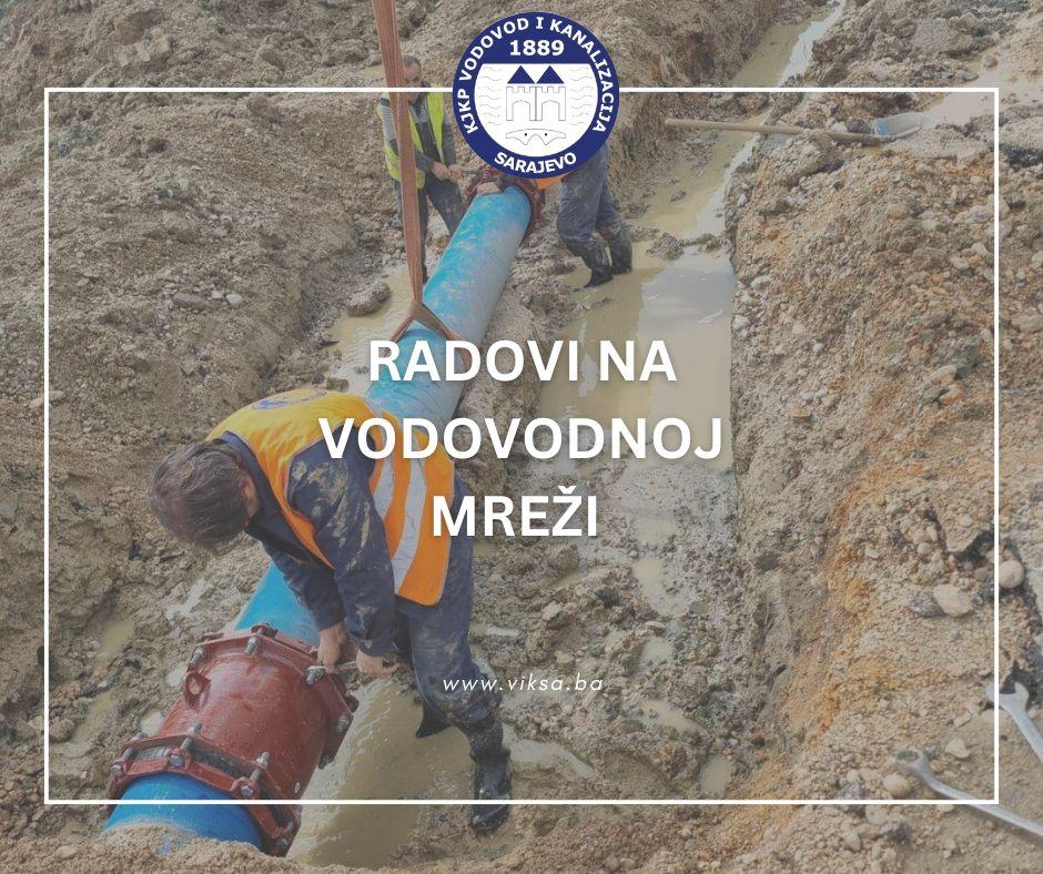 Radovi na vodovodnoj mreži – 20.09.2024.