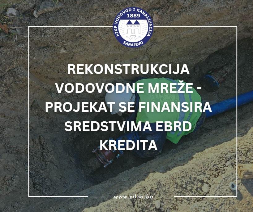 Radovi u sklopu projekta Vodovod Sarajevo: Od 8 do 13 sati obustava vodosnabdijevanja u dijelu grada