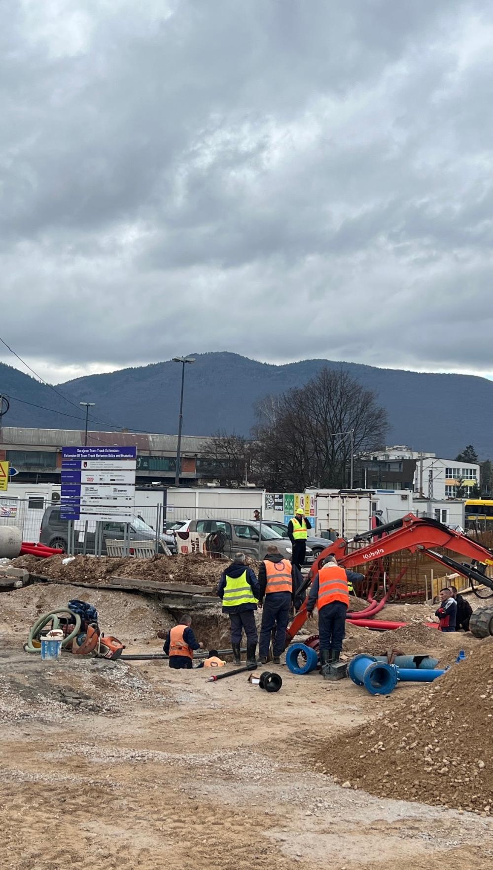 Izmještanje vodovodne infrastrukture u sklopu radova na tramvajskoj pruzi Ilidža-Hrasnica