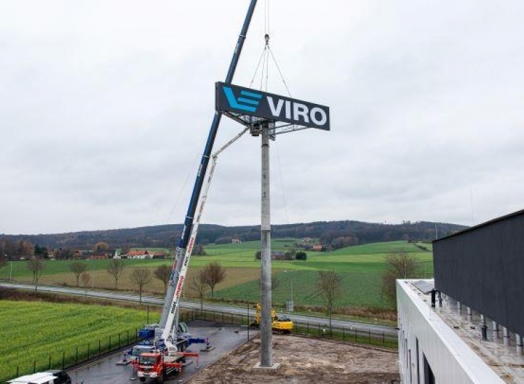 Project: Reclamepyloon voor hoofdkantoor VIRO Duitsland - VIRO NL/BE