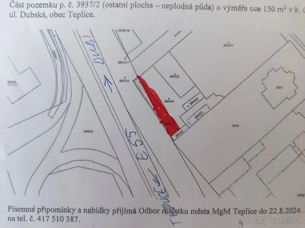 Fotografie nemovitosti: Prodej pozemku, Zahrada, Teplice