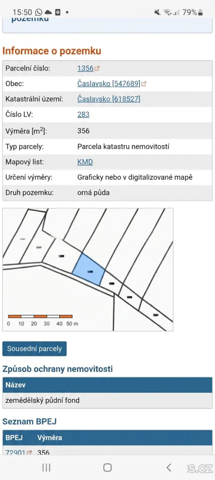 Fotografie nemovitosti: Prodej pozemku, Pole, Čáslavsko