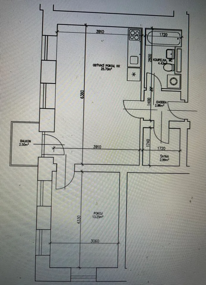 Fotografie nemovitosti: Pronájem bytu, 2+kk, 55 m², Jablonec nad Nisou