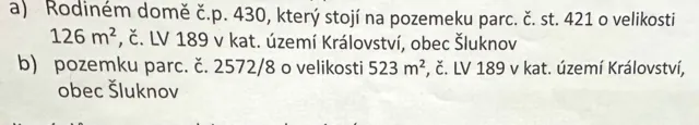 Fotografie nemovitosti: Šluknov