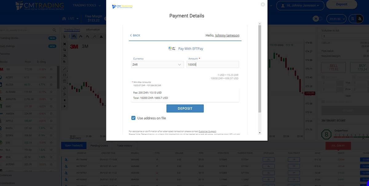 Bank transfer
