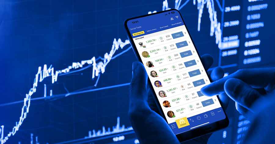 CopyKat trading is your path to upskilling fast. This image shows the CMTrading copykat trading feature.