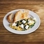 Scrambled eggs with spinach