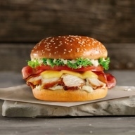 Chicken Caesar's burger