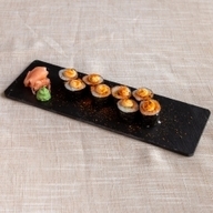 Spicy salmon maki roll