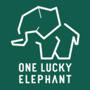 One lucky elephant logo