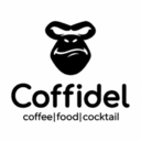 Coffidel coffee food cocktail logo