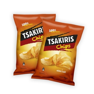 TSAKIRIS Με Αλάτι Τσιπς 90γρ.