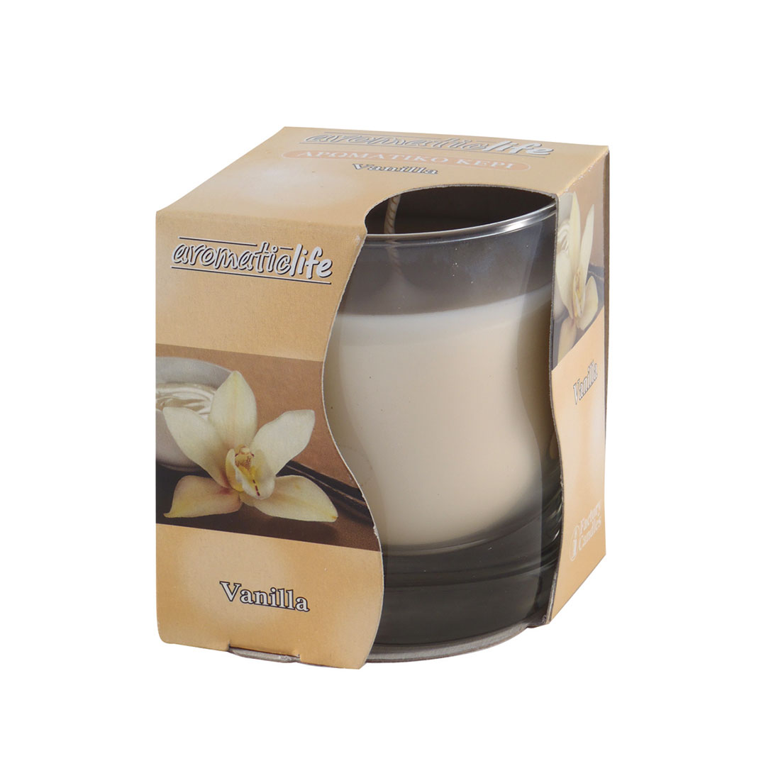 ΠΟΤΗΡΙ 7.5X8CM ΜΕ ΑΡΩΜΑΤΙΚΟ ΚΕΡΙ VANILLA