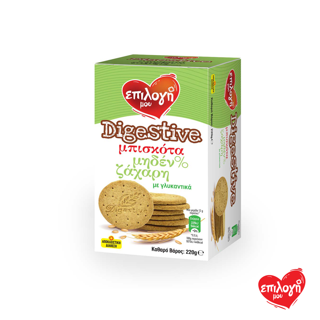 ΕΠΙΛΟΓΗ ΜΟΥ DIGESTIVE 0% ΖΑΧΑΡΗ 220ΓΡ.