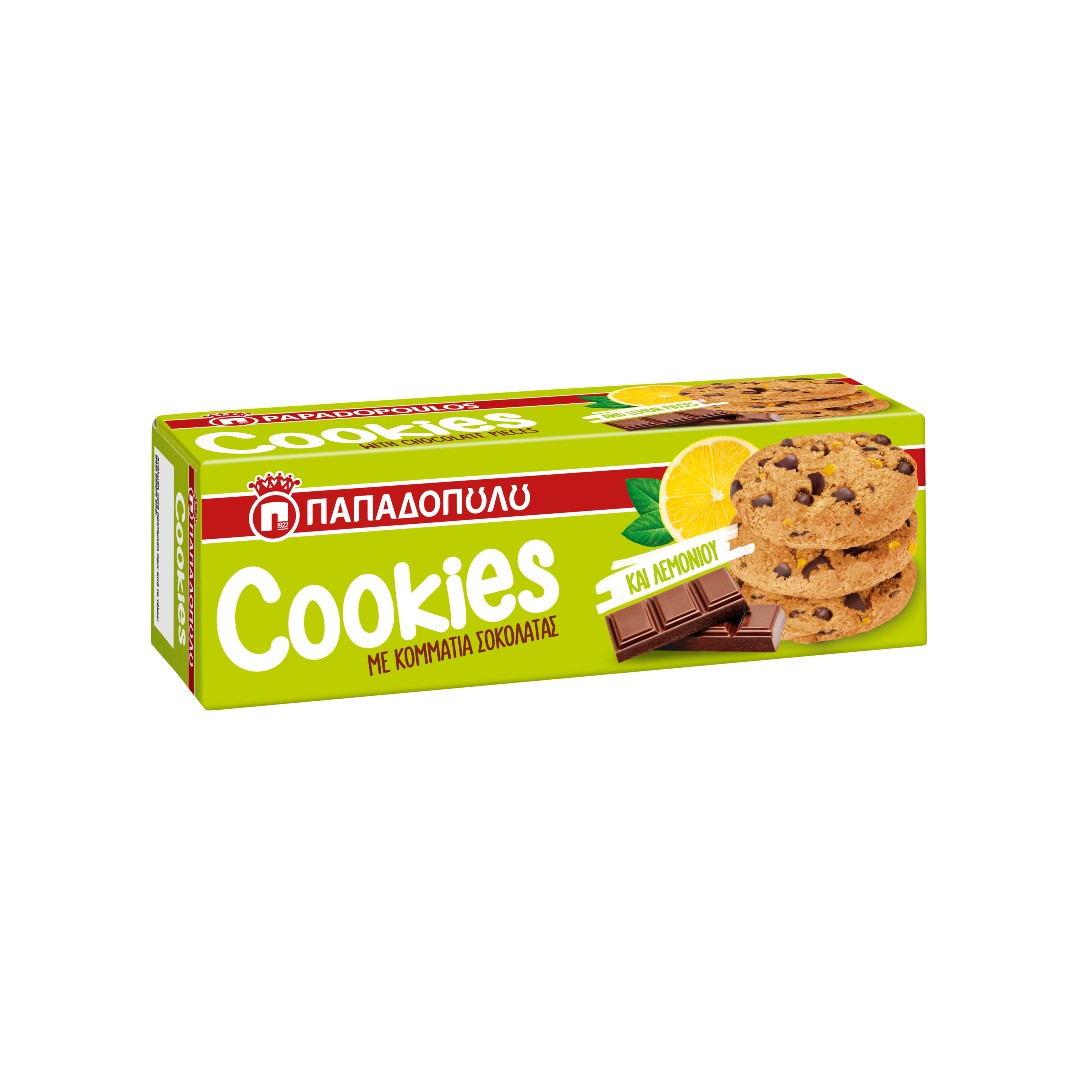 ΠΑΠΑΔΟΠΟΥΛΟΥ COOKIES ΣΟΚΟΛΑΤΑ ΛΕΜΟΝΙ 180ΓΡ