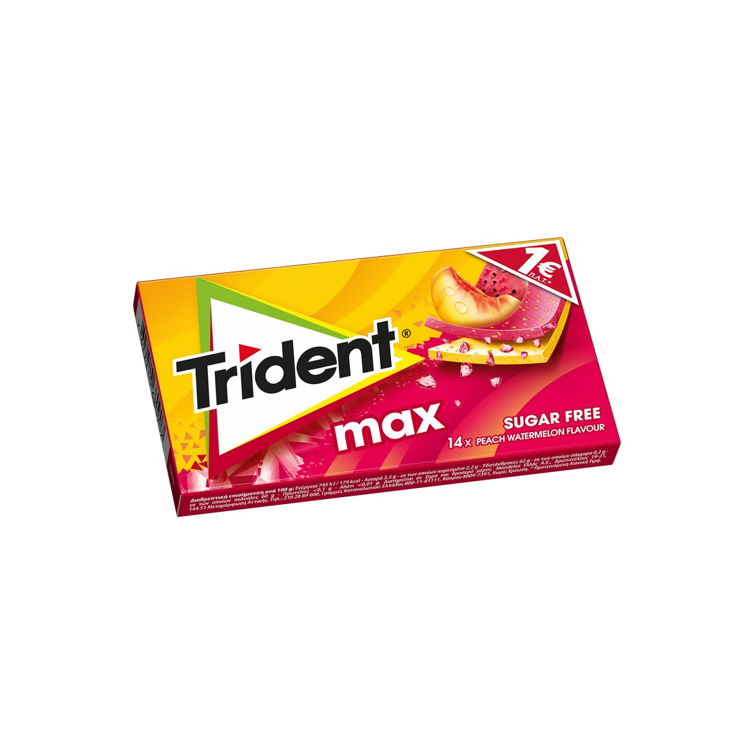 TRIDENT ΤΣΙΧΛΕΣ MAX ΡΟΔΙ-ΚΑΡΠΟΥΖΙ 27ΓΡ