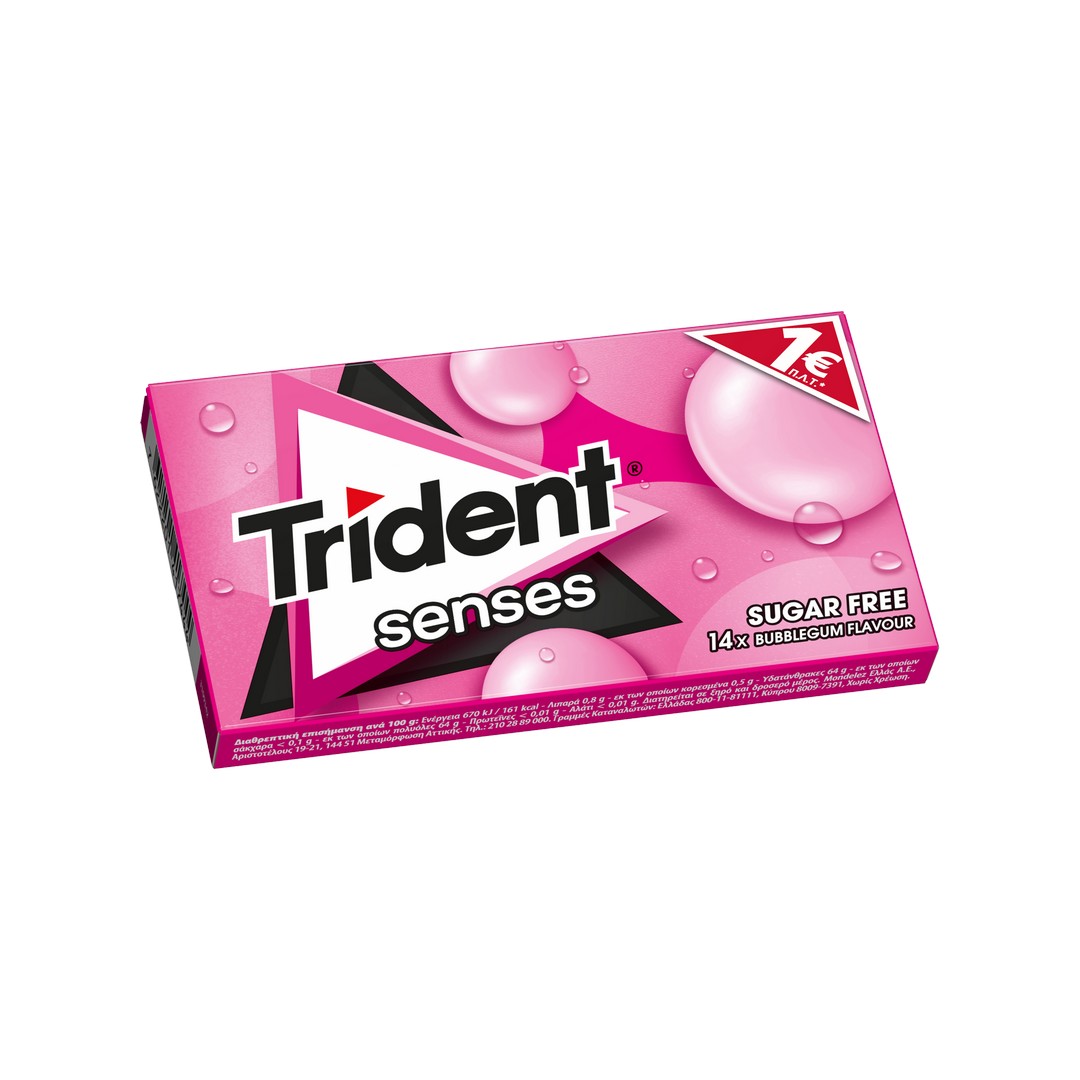 TRIDENT ΤΣΙΧΛΕΣ SENSES BUBBLEGUM 27ΓΡ