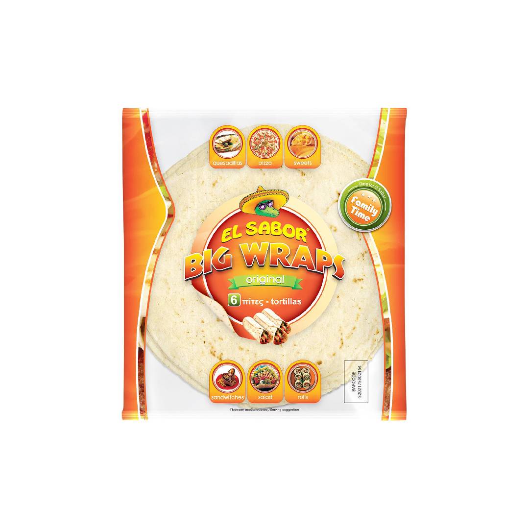 EL SABOR ΤΟΡΤΙΓΙΕΣ BIG WRAPS FAMILY TIME 6T 370ΓΡ