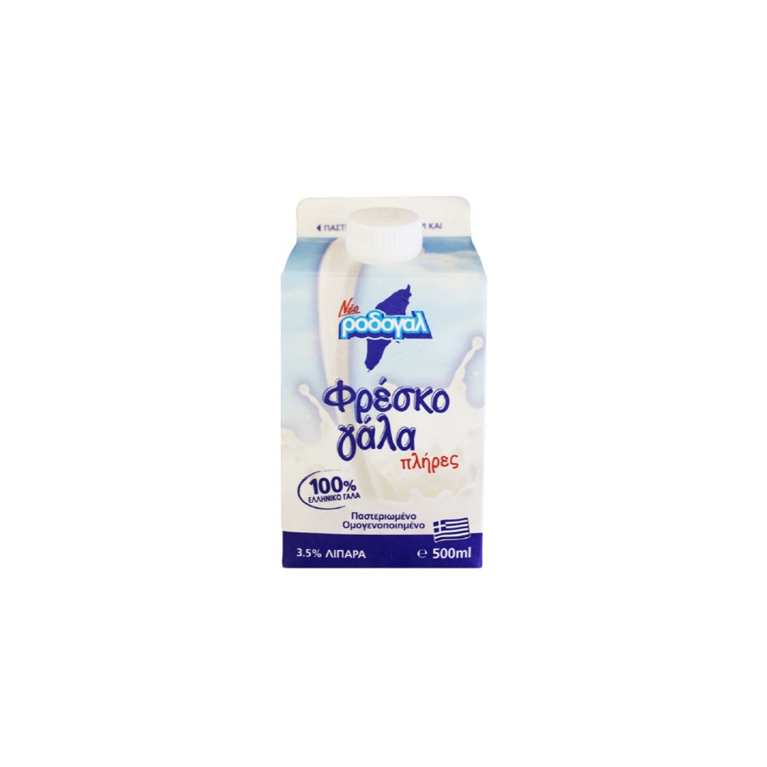 ΦΡΕΣΚΟ ΓΑΛΑ ΠΛΗΡΕΣ ΡΟΔΟΓΑΛ 500ML