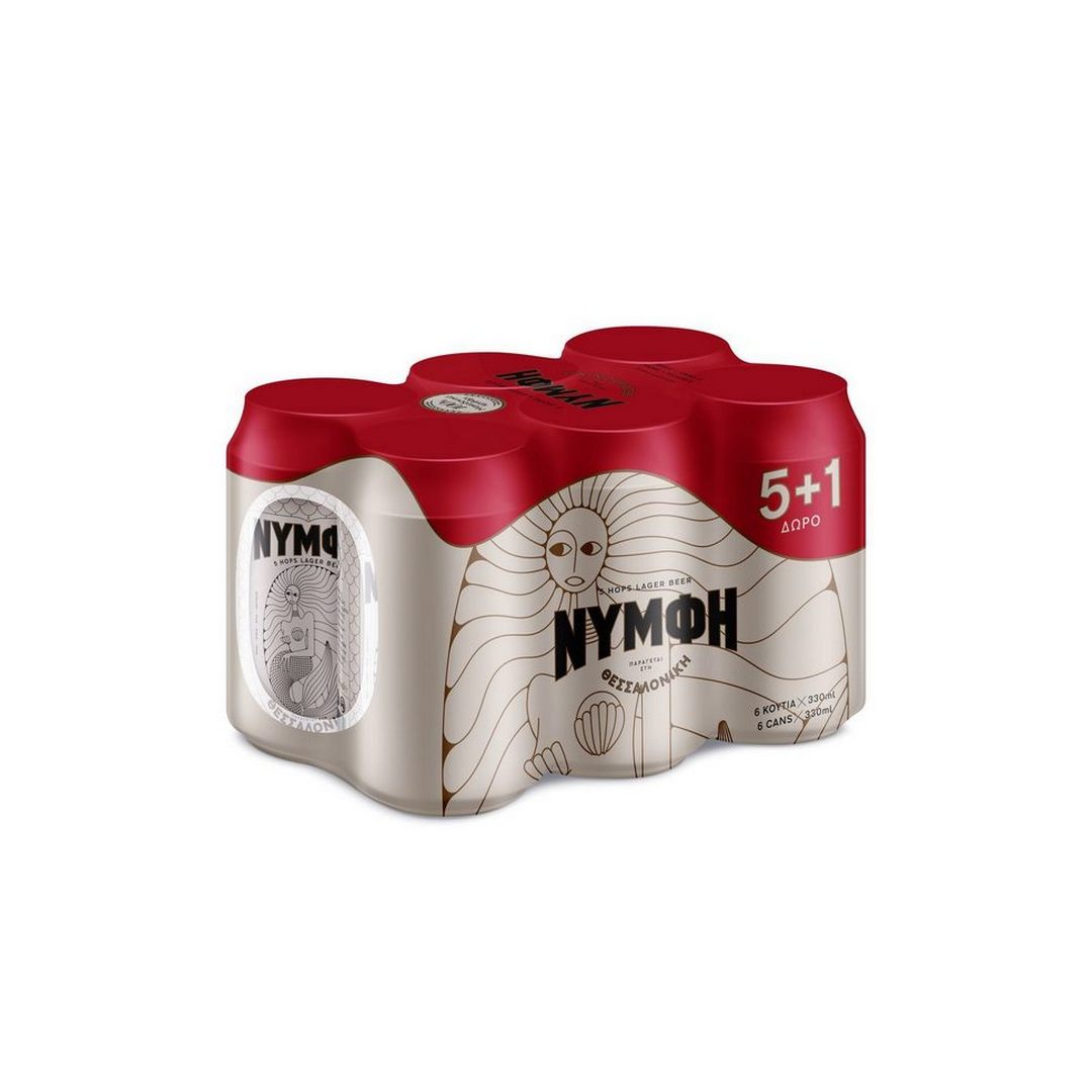 ΜΠΥΡΑ ΝΥΜΦΗ ΚΟΥΤΙ LAGER 6*330ML (5+1)ΔΩΡΟ