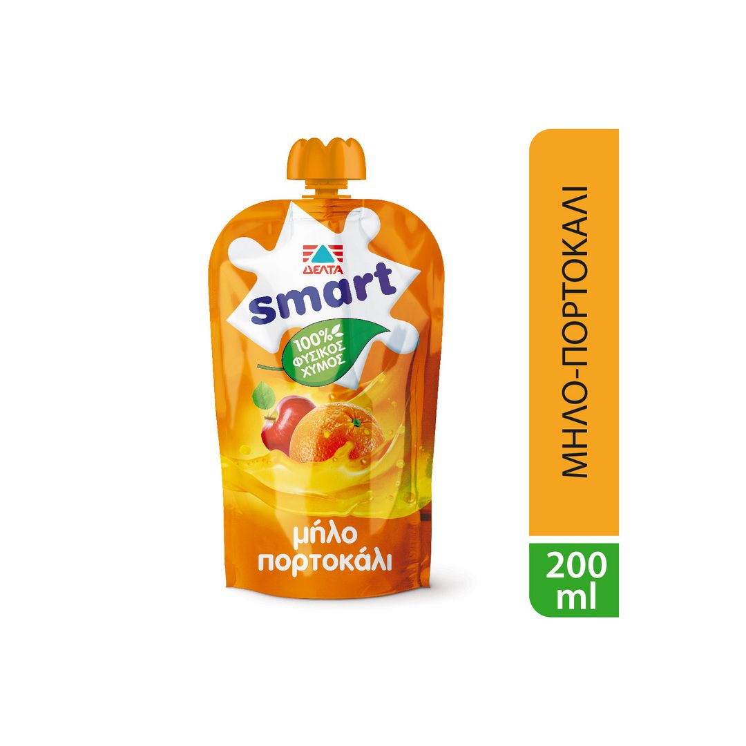 ΔΕΛΤΑ SMART 100% ΦΥΣ.ΧΥΜΟΣ ΜΗΛ-ΠΟΡΤ 200ML