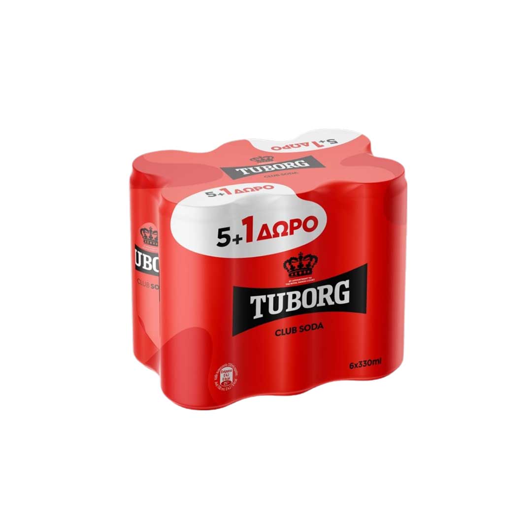 TUBORG ΣΟΔΑ ΚΟΥΤΙ 330ML(5+1)ΔΩΡΟ