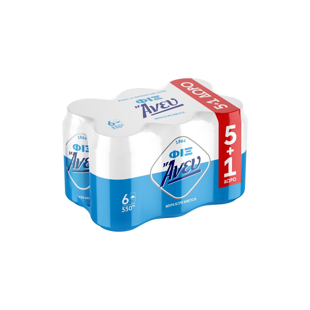 ΦΙΞ ΜΠΥΡΑ ΑΝΕΥ ΚΟΥΤΙ 6*330ML (5+1)Δ