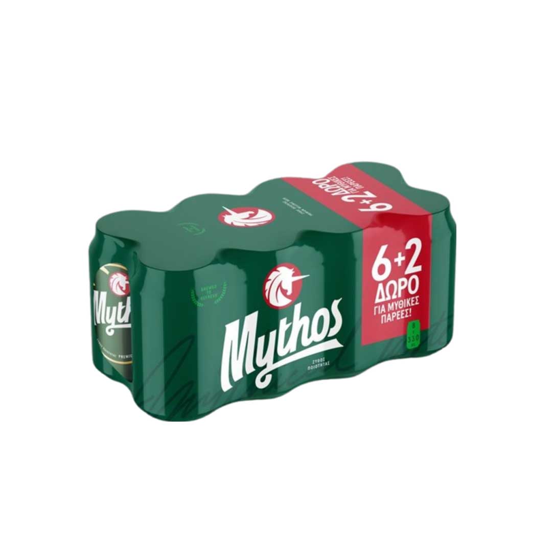 MYTHOS ΚΟΥΤΙ 8*330ML (6+2)Δ