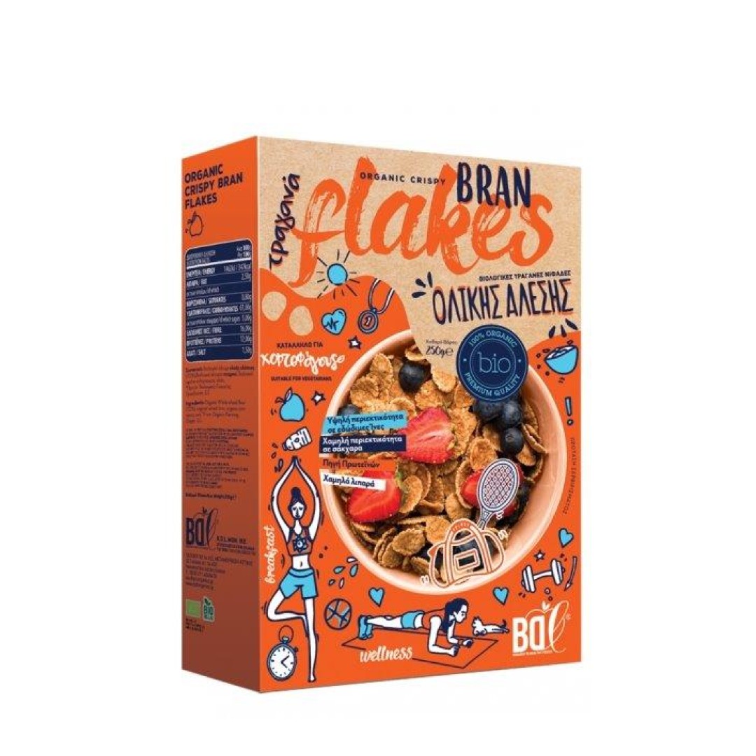 BRAN FLAKES ΔΗΜΗΤΡΙΑΚΑ ΟΛΙΚΗΣ ΑΛΕΣΗΣ ΒΙΟ 250ΓΡ