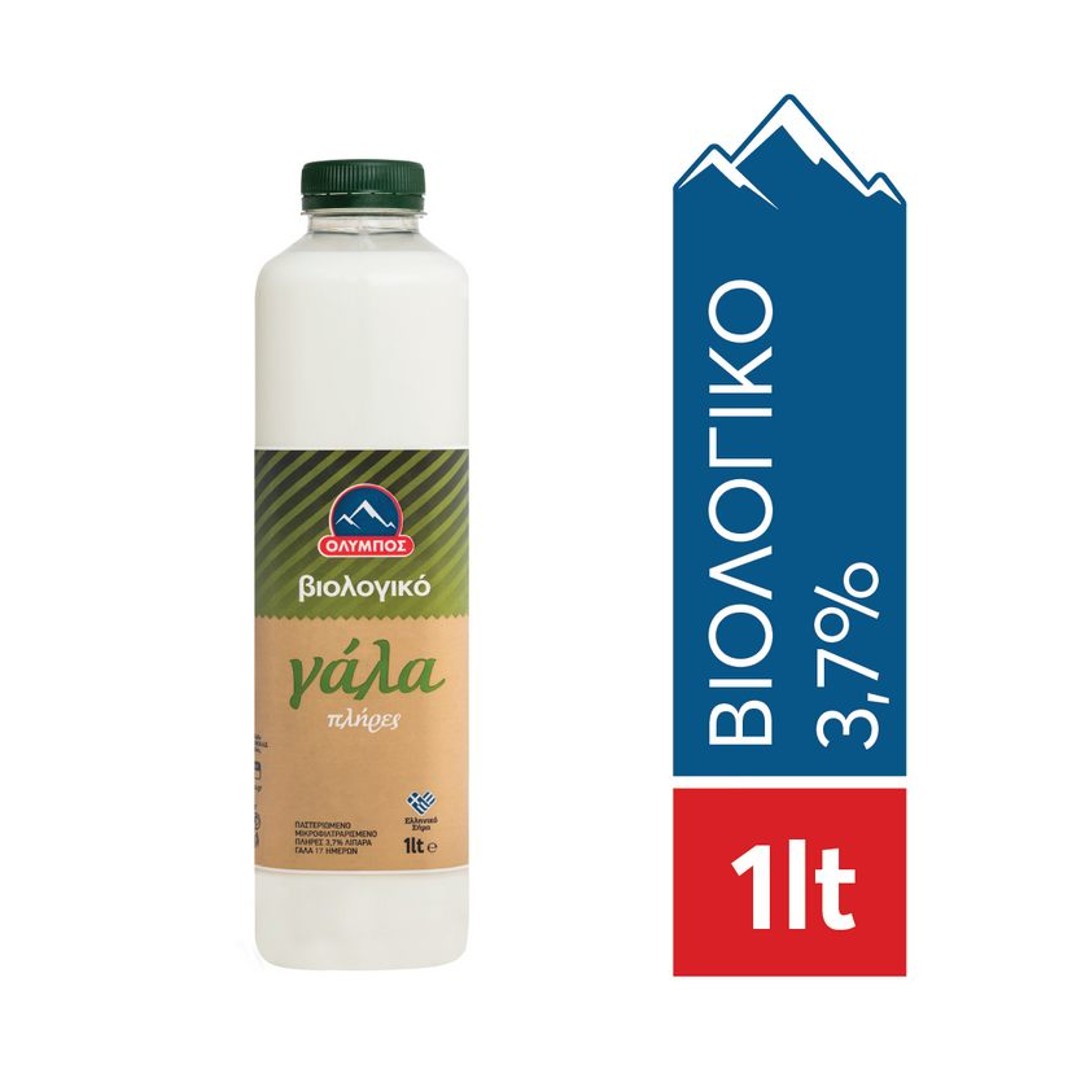 ΟΛΥΜΠΟΣ ΓΑΛΑ ΒΙΟ 3.7% ΠΛΗΡΕΣ 1L
