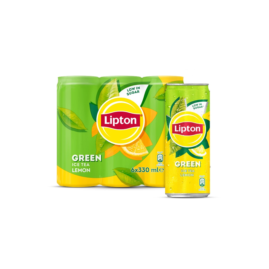 LIPTON ICE TEA GREEN LEMON SLK ΚΟΥΤΙ 6*330ML