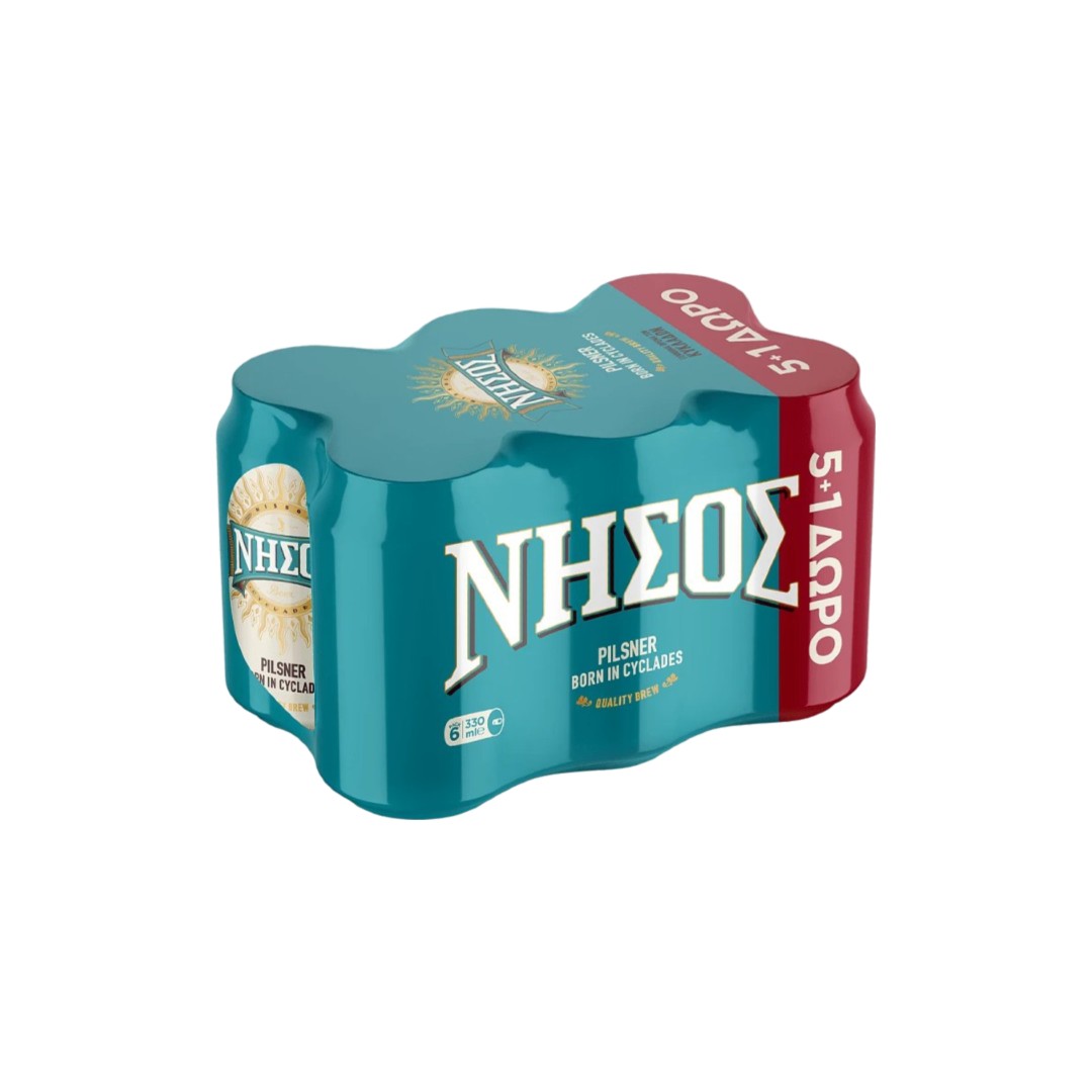 ΝΗΣΟΣ PILSNER ΚΟΥΤΙ     6*330ML (5+1)ΔΩΡΟ