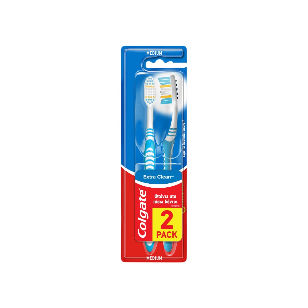 COLGATE ΟΔ/ΤΣΑ EXTRA CLEAN ΔΙΠΛΗ ΣΥΣΚΕΥΑΣΙΑ